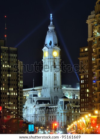 Philadelphia City Hall building.