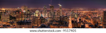 HDR Image of the Montreal Downtown Core at Night