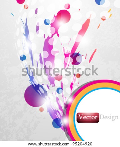 Eps10 Vector Colorful Abstract Splatter going up Background Design
