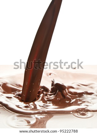 splash of chocolate isolated on white background