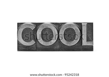 lead letter cool on white background