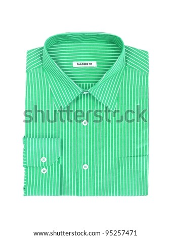 A tailored shirt isolated against a white background