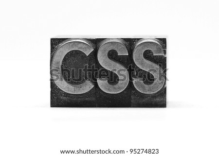 lead letter word css on white background