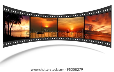 3D film strip with nice pictures of andaman scene