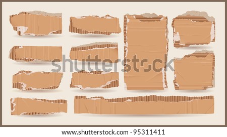 vector cardboard objects Royalty-Free Stock Photo #95311411