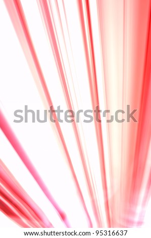 Abstract Red Lines Formed by Slow Shutter Photo of Moving Train
