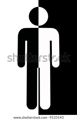 Black And White Male Sign