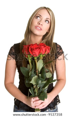 Woman with Roses