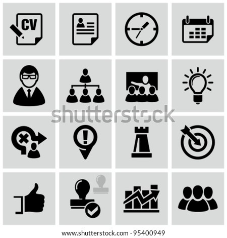 Business strategy icons set.