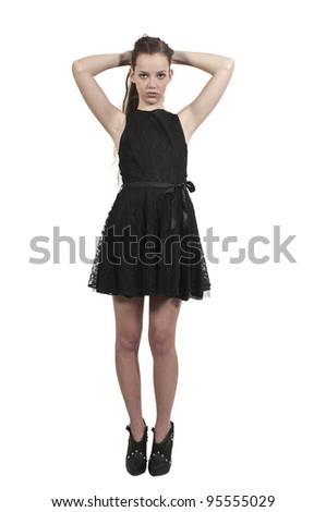 A young Beautiful Woman teenager girl posing