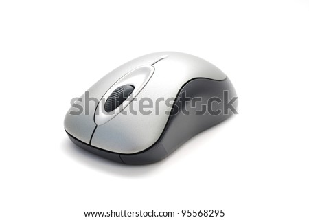 Wireless computer mouse isolated on white background Royalty-Free Stock Photo #95568295