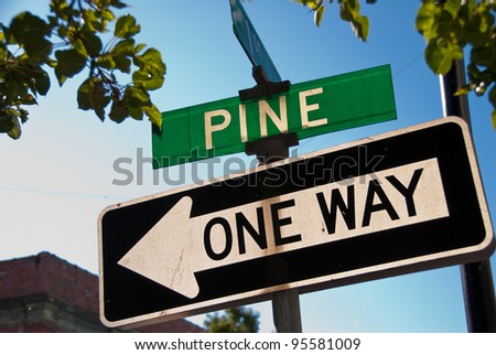 One Way Street Sign