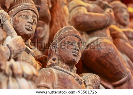 Wood carving Chonburi thailand