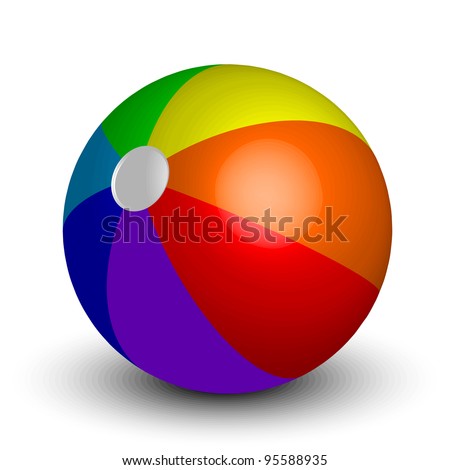 Vector illustration of inflatable beach ball