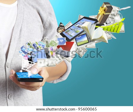 Mobile phone in the hand Royalty-Free Stock Photo #95600065