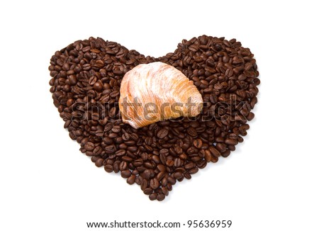 cake with coffee beans