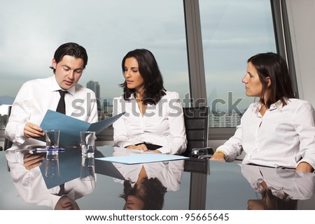 Consultation with financial advisers Royalty-Free Stock Photo #95665645