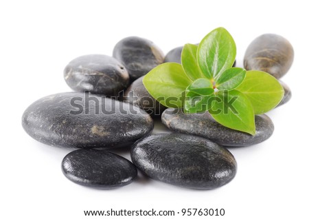 Spa a stone isolated on white background