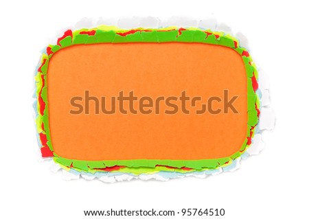Colorful torn paper background with space for your message