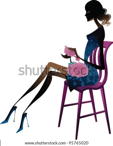 side view of woman sitting with dog