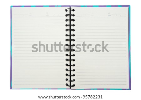 colorful notebook isolated on white background