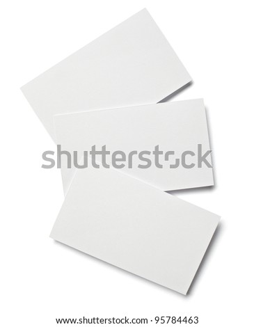 collection of various  blank white paper on white background with clipping path