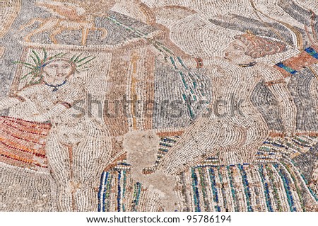 Venus Entourage house mosaics at Volubilis, Morocco