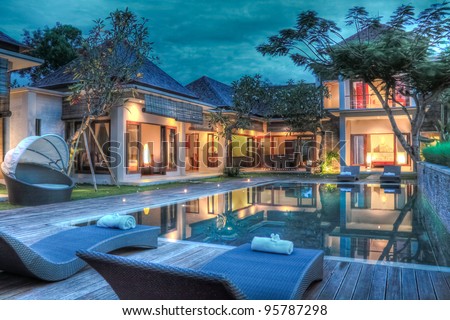 Tropical villa Royalty-Free Stock Photo #95787298