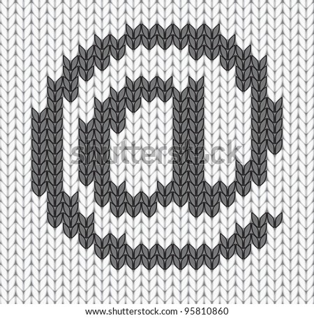 knitted mail Icon. EPS 8 vector illustration.