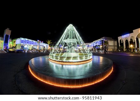 Sharm al-Sheikh City Centre named Soho specially for Russian Tourist Royalty-Free Stock Photo #95811943