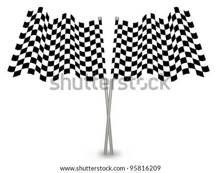 checkered flag. vector