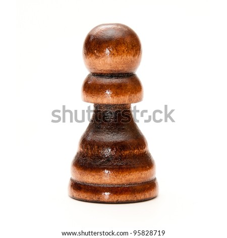 black chess piece pawn on white background