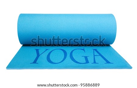 yoga mat isolated on white