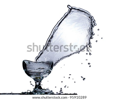 Water splash out of glass