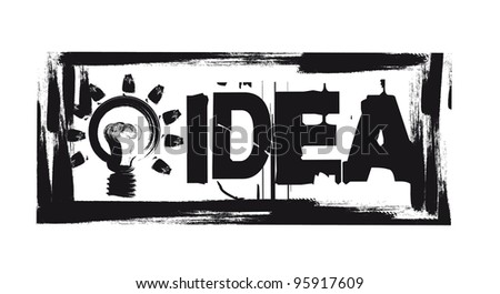 grunge idea stamp isolated over white background. vector
