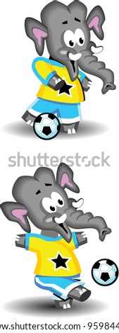 Soccer Elephant Cartoon