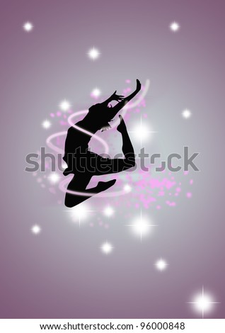 Dance girl background with space (poster, web, leaflet, magazine)