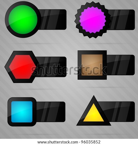 Set of colorful design elements. Vector illustration.