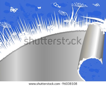 Abstracts background with a silhouette of grass and the bent angle