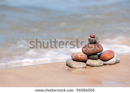 The Heap of stones against the sea