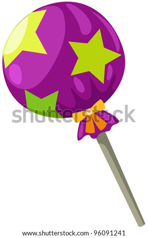 illustration of isolated lollipop candy on white background