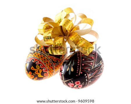 Easter eggs  isolated on white