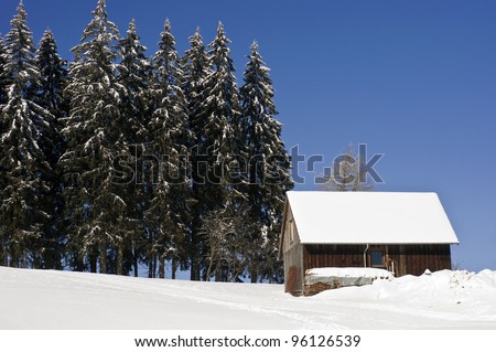 Beautiful Winter landscape in the Schwarzwald, Germany