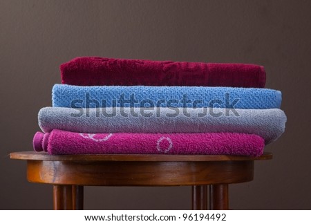 Pile of cotton Colorful towels