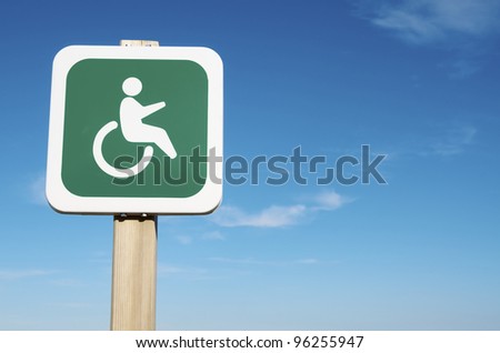 signal that indicate priority parking for disabled vehicles