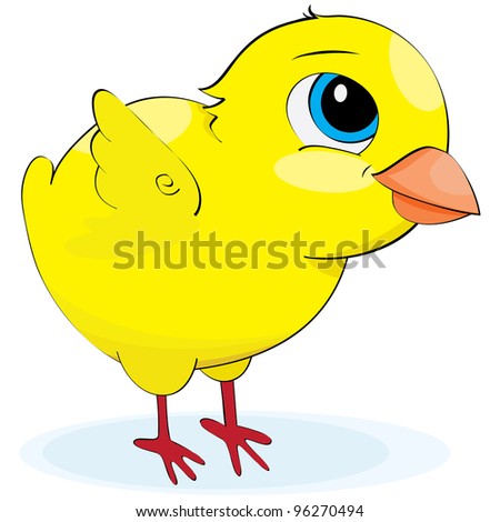 Cartoon chicken. illustration on a white background