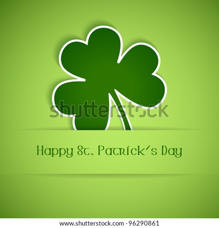 Shamrock, clover design, perfect for St. Patrick's Day. Vector available in my port.