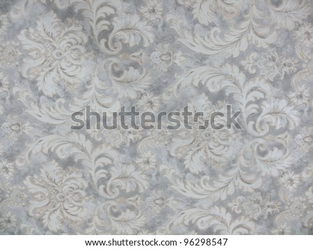 Beautiful, elegant geometric and floral decorative background in grey, silver and white. Ideal for oriental, decorative, interior and abstract design.