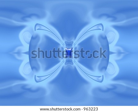 Glow blue bow
