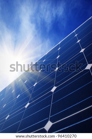 Solar panels Royalty-Free Stock Photo #96410270
